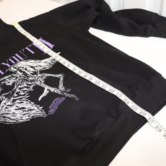 Civil Regime The Rebel Youth Hoodie Black Purple Unisex Size Large* measured EUC - Picture 7 of 7